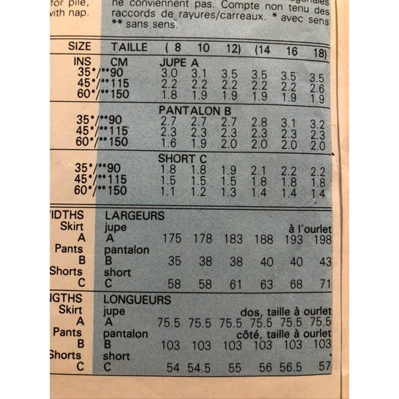 Butterick Pattern 4860 skirt pant capris sz 8 10 12 - Picture 8 of 8